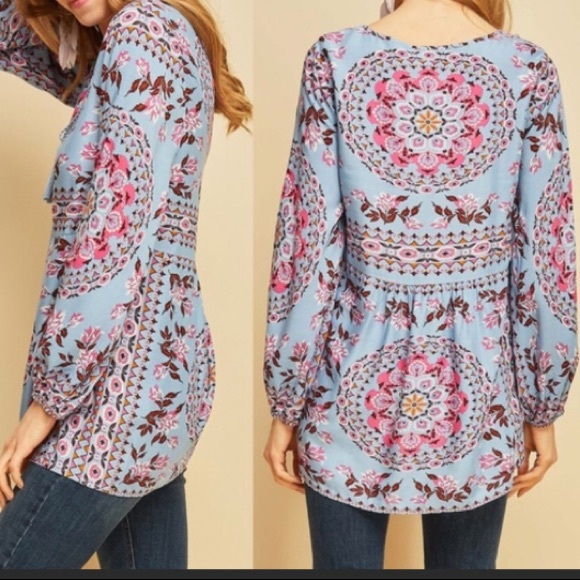 BOHO Print Top - Picture 5 of 5